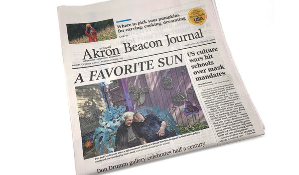 Don Drumm Studios & Gallery featured on the front page of the Akron Beacon Journal