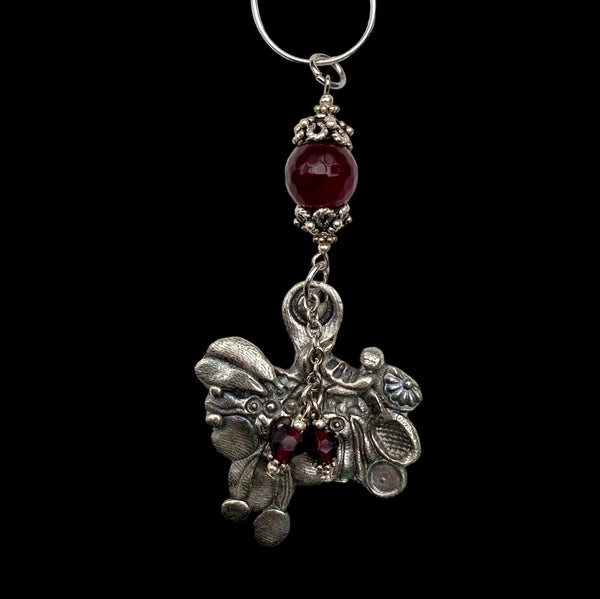 Artistic Preservation Abstract & Burgundy Necklace