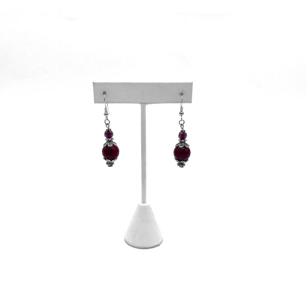 Artistic Preservation Burgundy Earrings