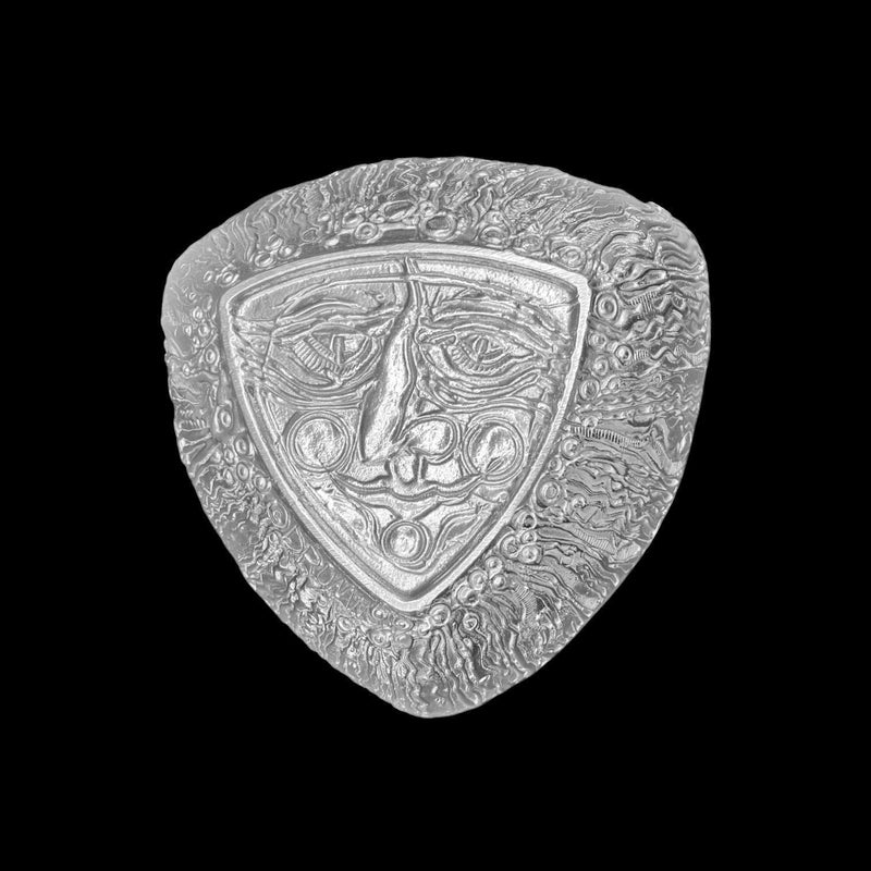 Shallow Triangle Bowl with Sun Bottom