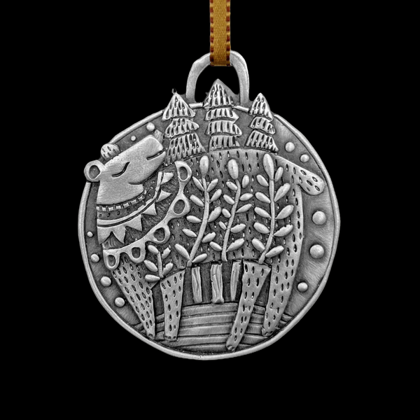 Leandra Drumm "Festive Bear" Ornament