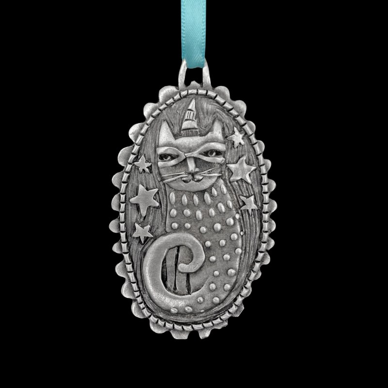 Leandra Drumm "Oval Magical Cat" Ornament