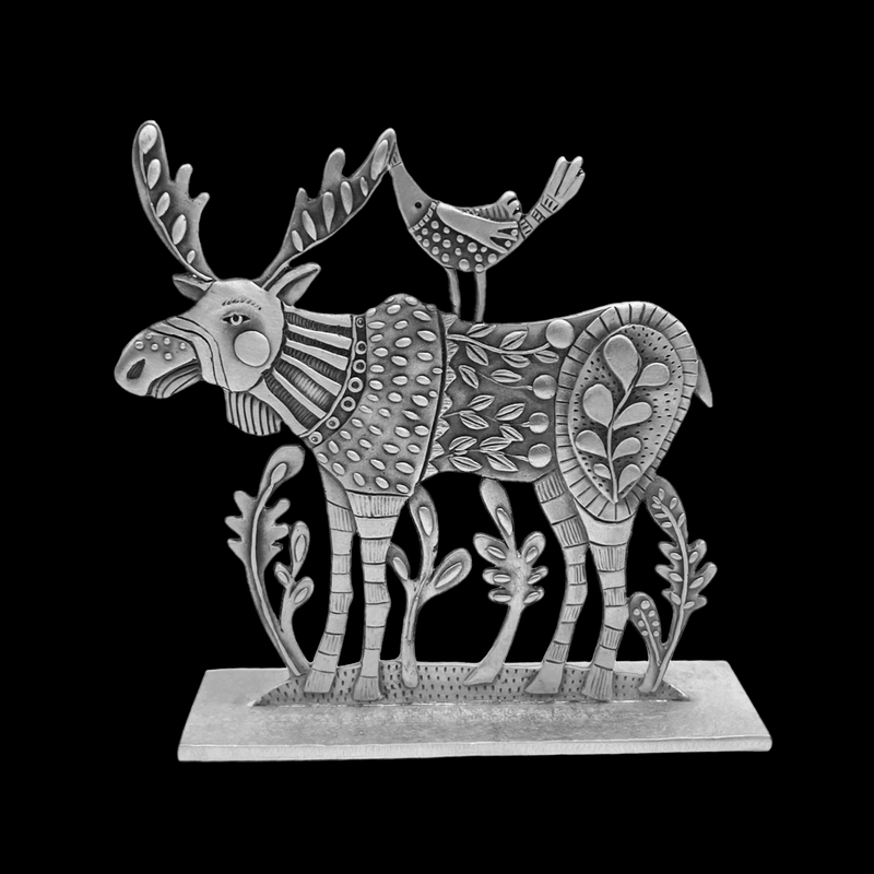 Leandra Drumm Holiday Moose Sculpture