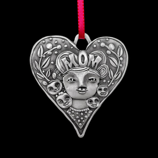 Leandra Drumm "Mom Heart" Ornament