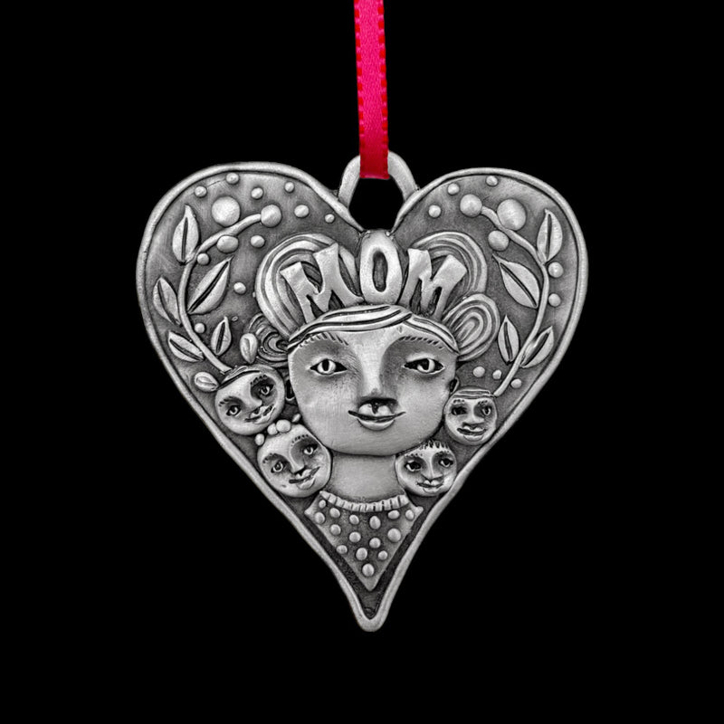 Leandra Drumm "Mom Heart" Ornament