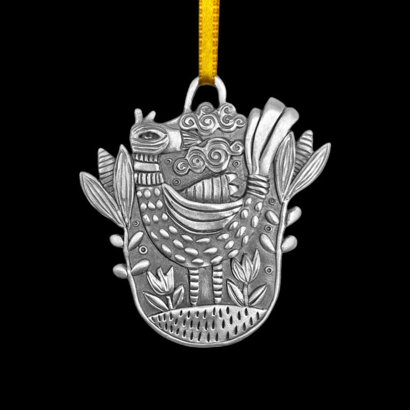Leandra Drumm "Fanciful Feathered Bird" Ornament