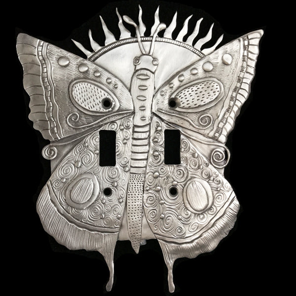 Leandra Drumm "Butterfly" Double Switch Plate