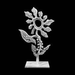 Holy Flower Sculpture on Base