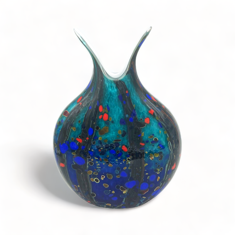 Grateful Gathers Glass - Ocean Forest Small Flat Reactive Vase