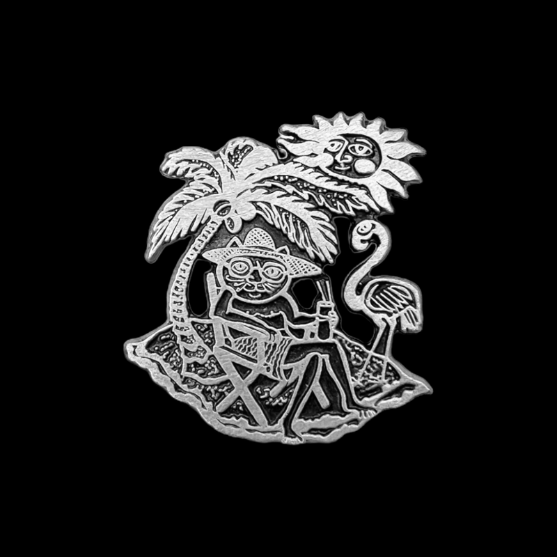 Cat Vacation Pin