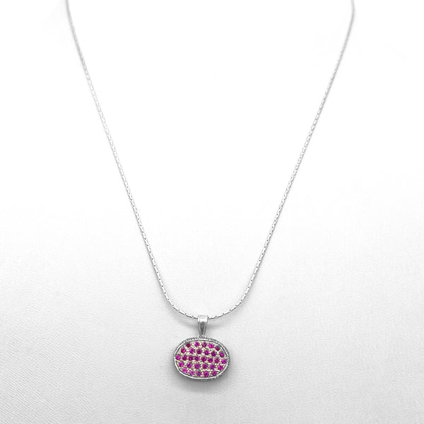 Mediterranean Artists Oval Ruby Pave Set