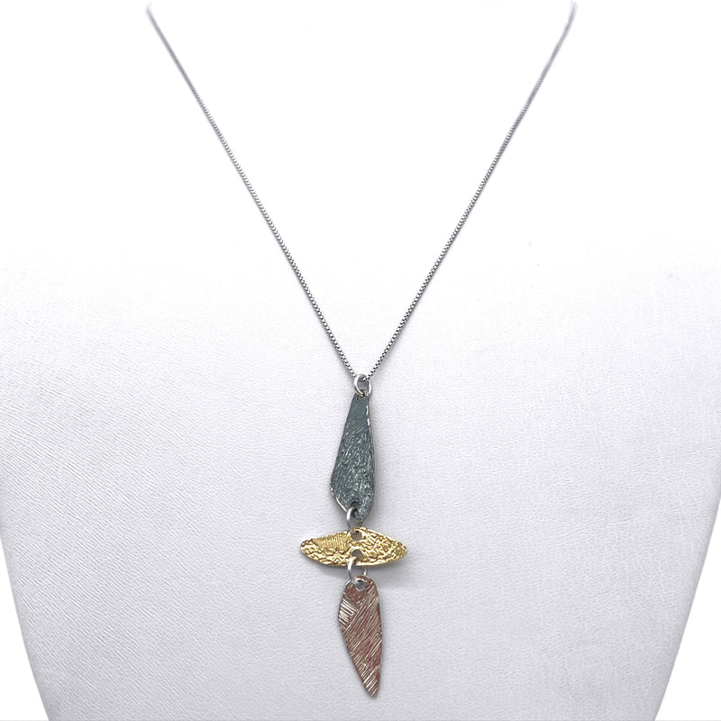 Mediterranean Artists Three Metals Pendant