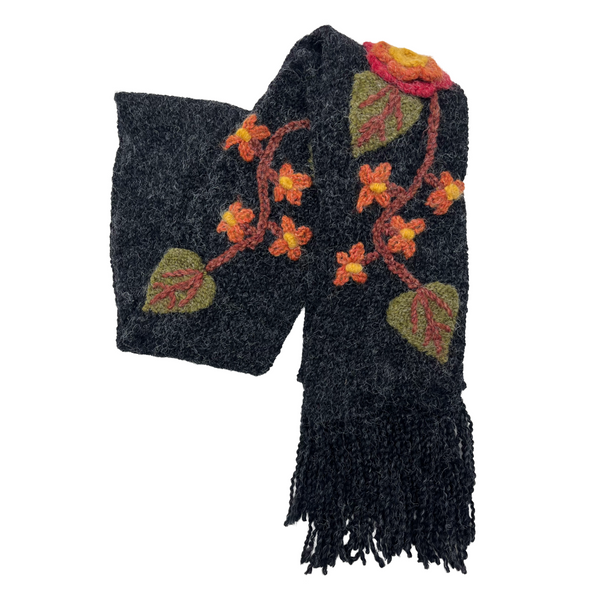 Peruvian Trading Knit Scarf - Floral