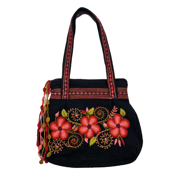 Peruvian Trading Fabric Purse - Black