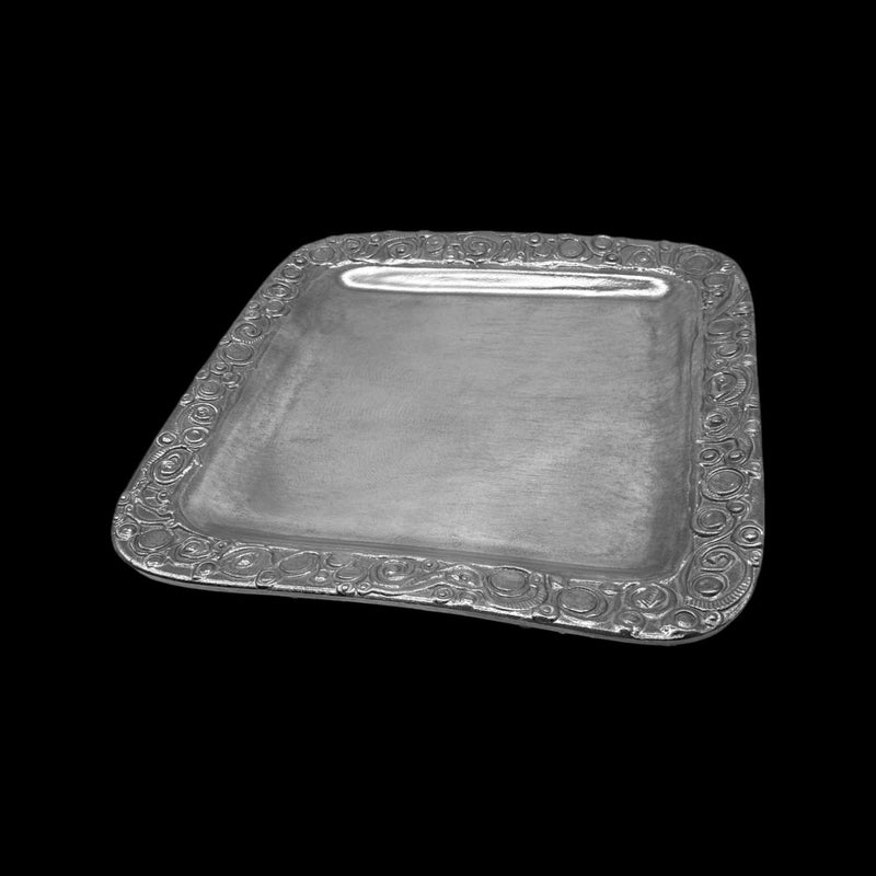 Square Rounded Corners Sun Face Platter