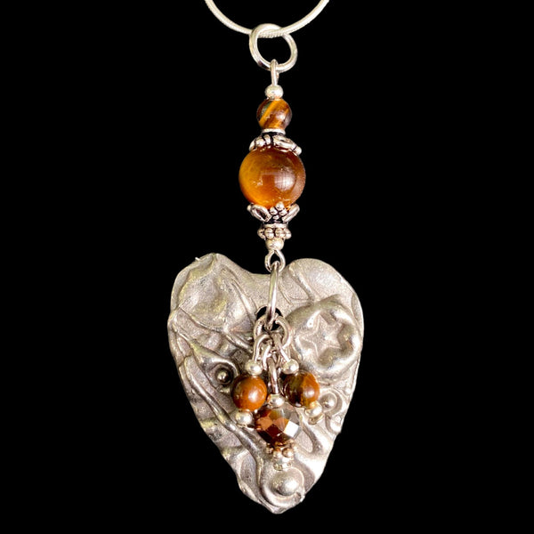 Artistic Preservation Heart & Tiger Eye Necklace