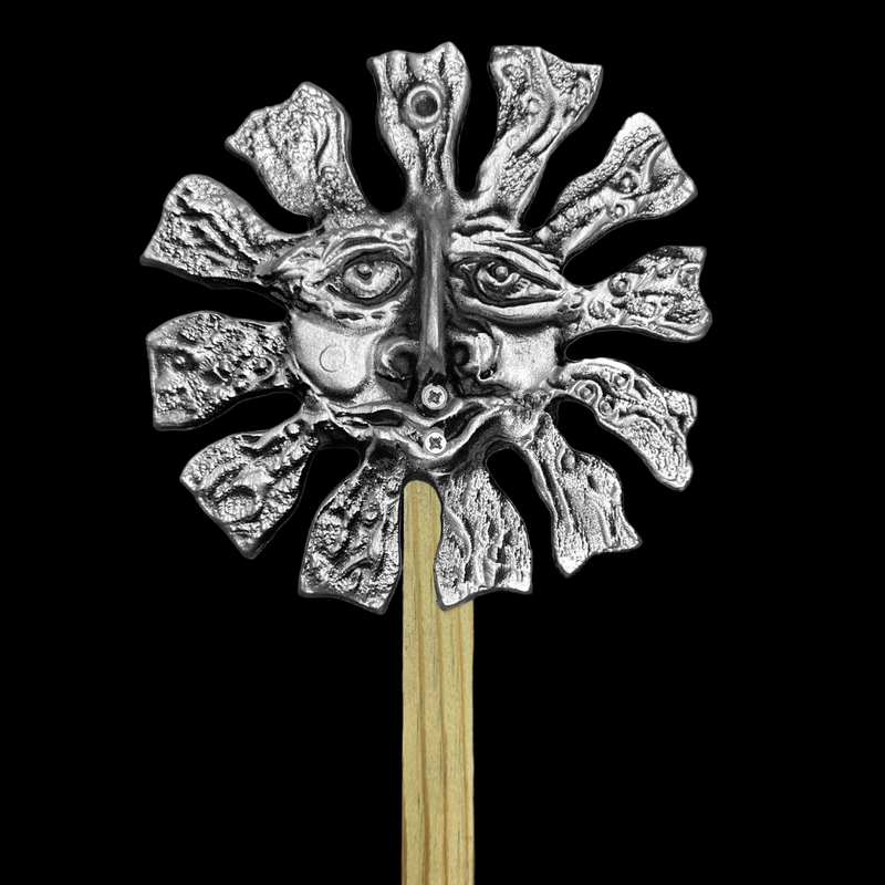 Sun Face with Nose Garden Stake
