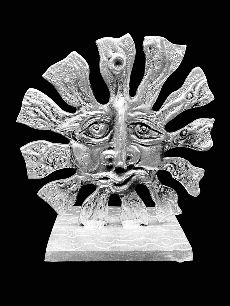Sun Face with Nose Sculpture