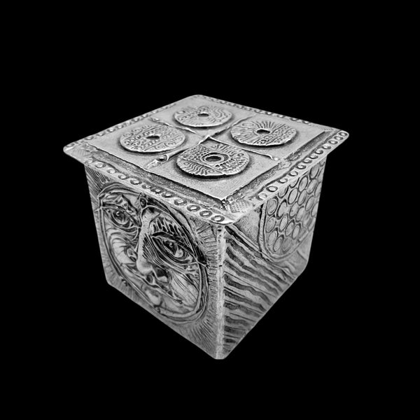 Tile Box with Abstract Discs Lid