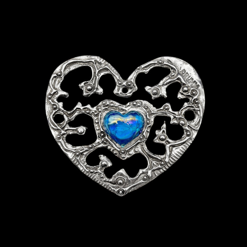 Heart with Glass Heart Wall Hanging "B"