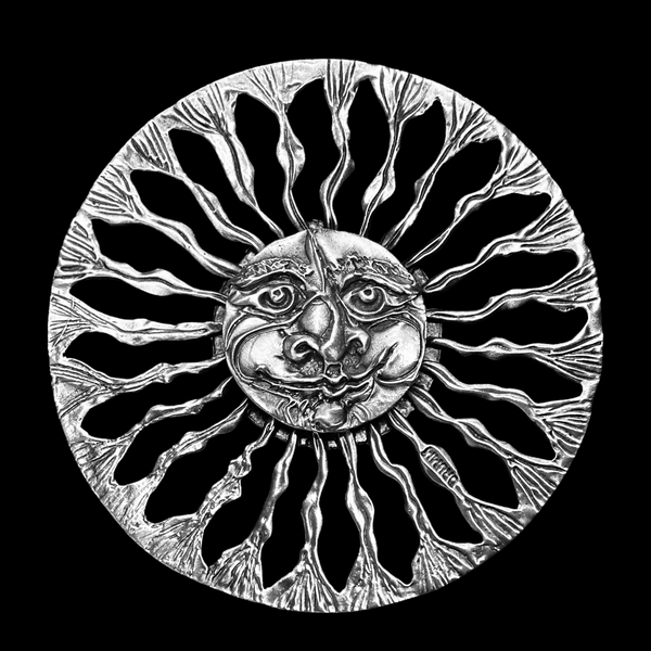 Sun Face with Zigzag Rays