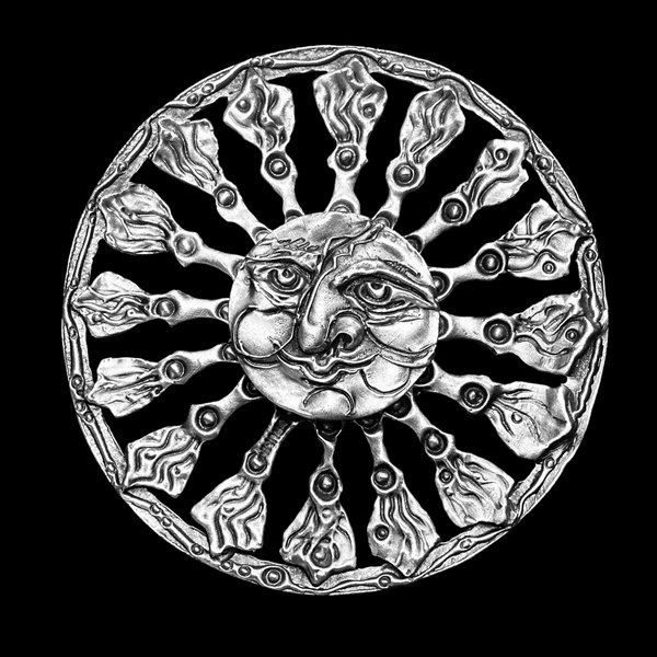 Sun Face with Flaring Rays