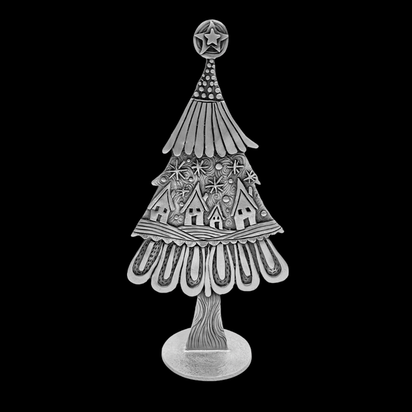 Leandra Drumm "Snowy Village Tree" Sculpture