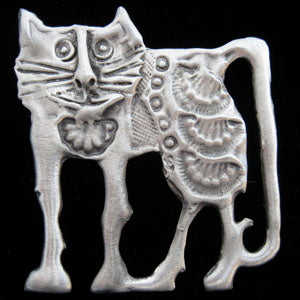 DISC Don Drumm Standing Cat Pin