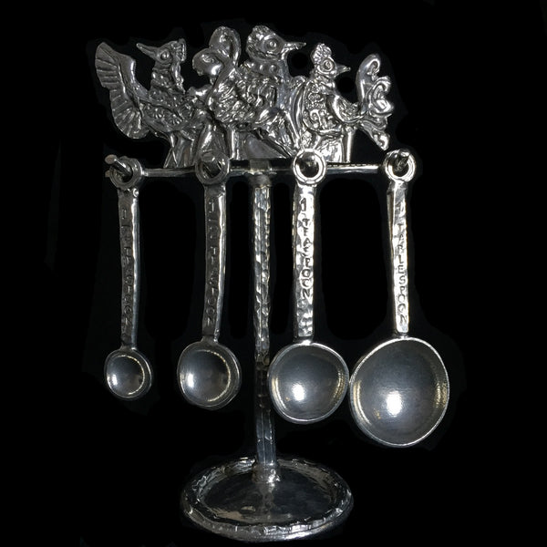 Measuring Spoons with Birds Stand