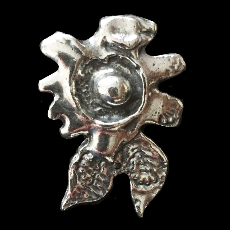 Daisy Flower Leaf Pin