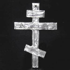 Don Drumm Plain Cross with Alpha Omega