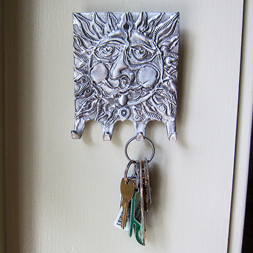 Small Square Sun Key Hooks