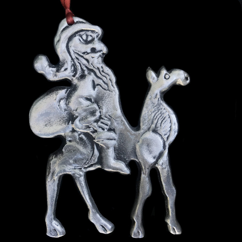 Santa on Camel Ornament