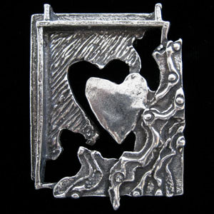 Don Drumm 3D Heart Pin