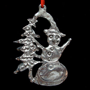 Don Drumm Snowman with Tree Ornament