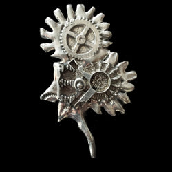 Gear Flowers Pin