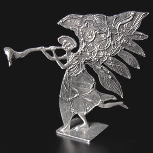 Don Drumm Large Angel with Horn on Base