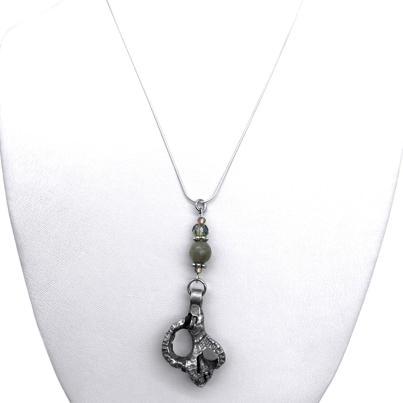 Artistic Preservation Shell with Cutaway & Labradorite Necklace