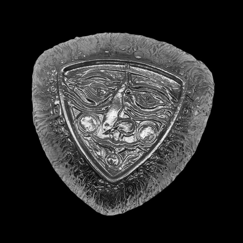 Shallow Triangle Bowl with Sun Bottom
