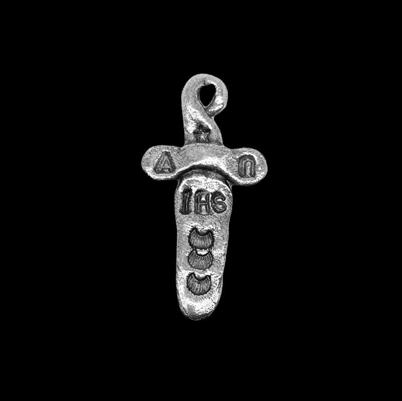 Small "Alpha Omega IHS" Cross Pendant