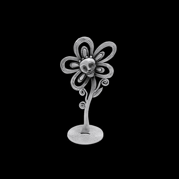 Leandra Drumm Small Skull Flower Sculpture