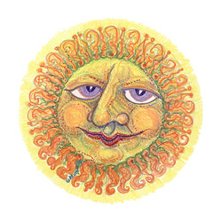 Round Sun with Color Print