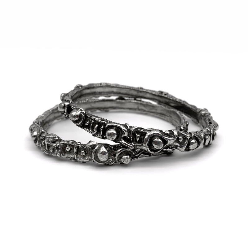 Bubbles & Squares Bangle Bracelet