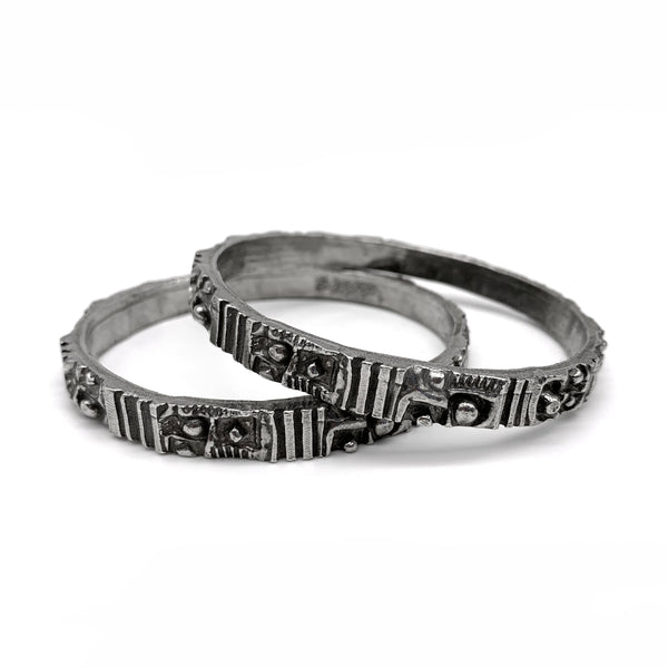 Bubbles & Lines Bangle Bracelet