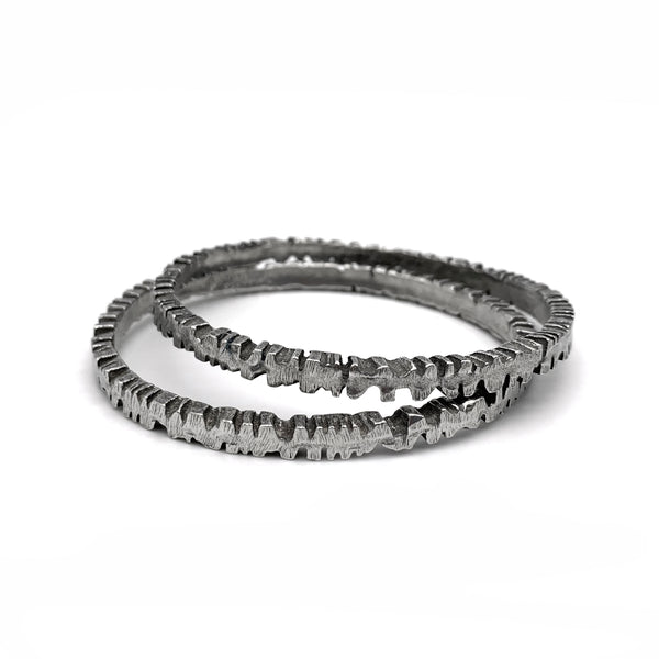 Jagged Lines Bangle Bracelet