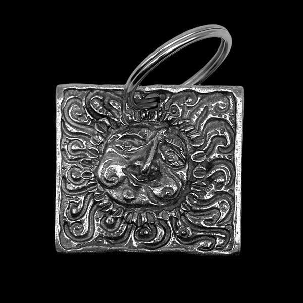 Square Sun Key Ring