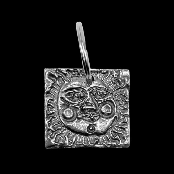 Medium Square Sun Key Ring