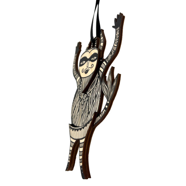 Leandra Drumm "Devilish Dude" Wood Ornament