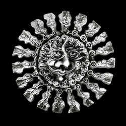 Round Sun with Square Rays Wall Hanging