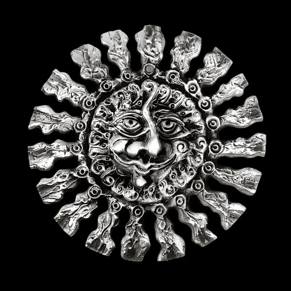 Round Sun with Square Rays Wall Hanging